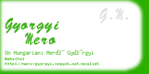 gyorgyi mero business card